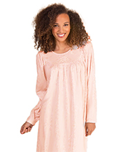 calida 100% long sleeve classic cotton nightgown