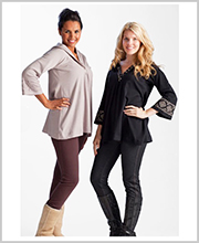 Sale - La Cera Hooded Embroidered Tunic from Soft Cotton/Poly Blend - in Taupe or Black