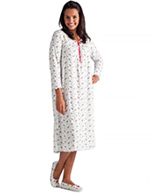 La Cera Long Sleeve 100% Cotton Knit Ballet Mistletoe Print on Ivory
