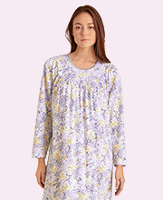 calida 100% long sleeve classic cotton nightgown
