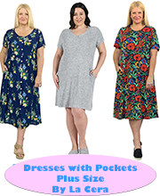 Plus Size Dresses with Pockets by La Cera
