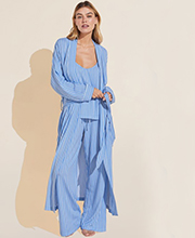 Gisele Printed Tencel Modal Long Sleeve Long Robe