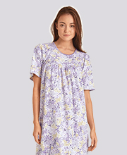 calida 100% short  sleeve classic cotton nightgown