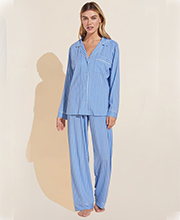Gisele Printed Tencel Modal Long Sleeve Long Pajama Set
