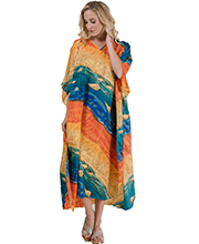 Stunning Caftans Satin Charmeuse - One Size Kaftans in Shelly