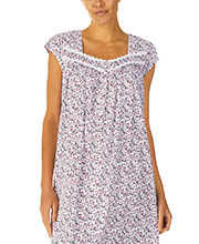 Special - Eileen West (Size S) Cotton Knit Cap Sleeve Ballet Nightgown in Winter Berries