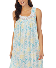 Eileen West Sleeveless Cotton Lawn Woven Ballet Nightgown in Sunshine Medley