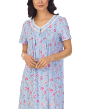 Carole Hochman Short Sleeve 100% Cotton Waltz 42" Nightgown - Floral Bounty