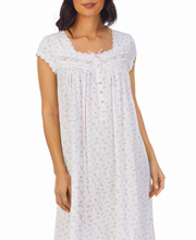 Eileen West Cotton Modal Cap Sleeve Waltz Nightgown in Rosebud Print
