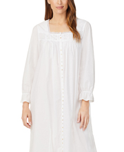 Eileen West (Size Small) Cotton Lawn Ballet Button-Front Robe or Gown in Pure White
