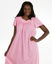 Miss Elaine Classics Waltz Flutter Sleeve Nylon Nightgown in English Rose