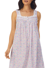 Eileen West  Cotton Lawn Sleeveless Night Gown in Ditsy Floral
