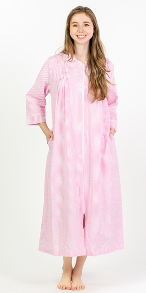 miss elaine long robes with zipper