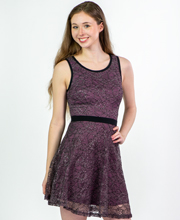 SC SALE Sleeveless Lace Dress - Short Lace Dress for Women in Wisteria