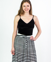 Misses Skirts - One Size Semi-Sheer Crinkle Rayon - Ribbon Stripes