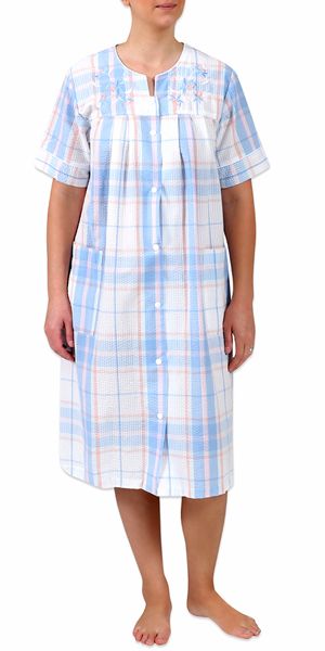 short snap front robe