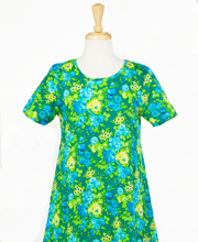 La Cera Cotton Knit Dress - Short Sleeve in Sunkissed Meadow