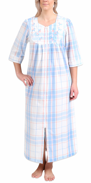 miss elaine long zip front robes