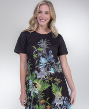 La Cera Cotton Dress Knit - (XL) Short Sleeve in Freedom Blooms