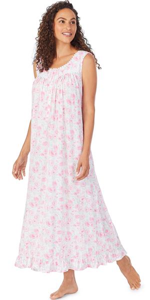pink long nightgown