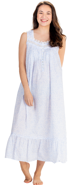 long sleeveless cotton nightgowns