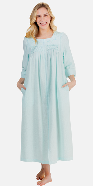 miss elaine long zip front robes