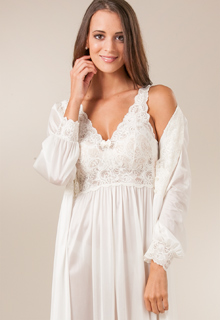 peignoir shadowline nightgown robe ivory silhouette zoom thumbnail