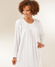 calida 100% long sleeve classic cotton nightgown