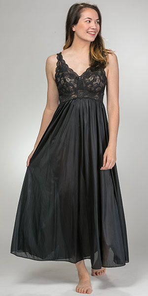 long black nightgown with sleeves