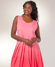 Adjustable Cotton Dress (Size S/M) 2 Way Sleeveless Bubble Dress - Bubblegum