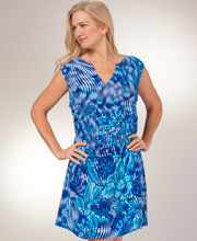 Peppermint Bay (Size S) Sleeveless Rayon Dress - Sultry Blue