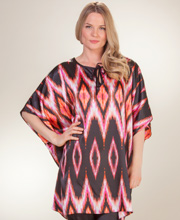 SC SALE Special - Winlar (Size S & M) Charmeuse Satin Kaftan/Pajama Set - Evening Flame