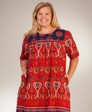 cotton house dresses plus size