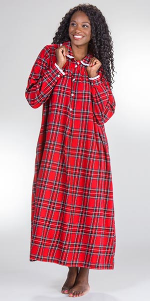 plaid sleep dress