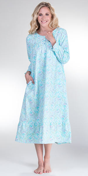 long flannel nightgowns plus size