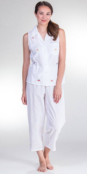 Sleeveless cotton pajamas Clearance