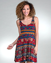 SC SALE Nostalgia (Size S) Sleeveless Poly Blend Tank Dress in Tuscan Red