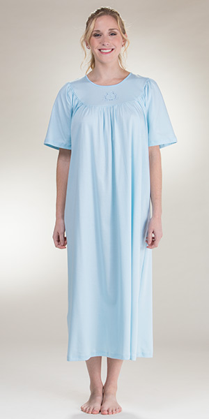 blue night gown