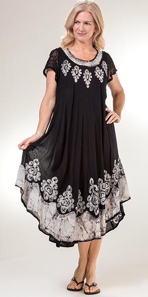 Womens Cotton Dresses Plus Size Cotton Cap Sleeve Dress In White Charms