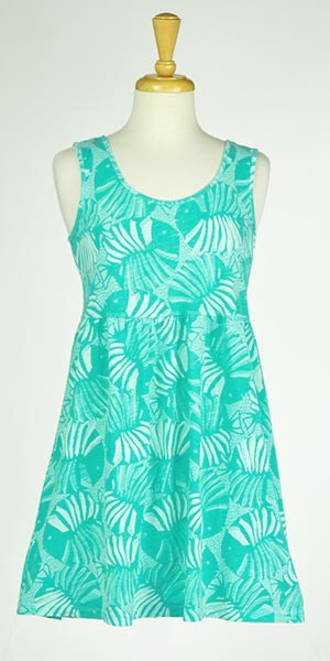 Serene Comfort Sun Moda By Icantoo Babydoll Dresses Jersey Cotton Cover Up In Seafoam Cove