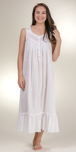 long cotton night gowns