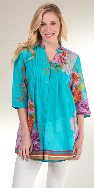 aqua tunic top