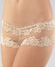 SC SALE  Cheeky Boyshorts - Two-Pack Nylon Blend Panties in Nude