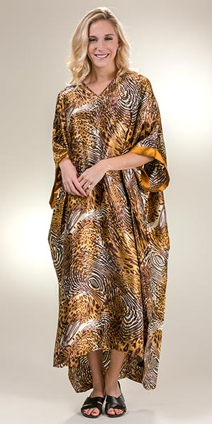 leopard print caftan