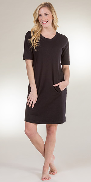short black cotton dress