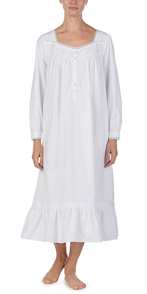 long sleeve flannel gowns