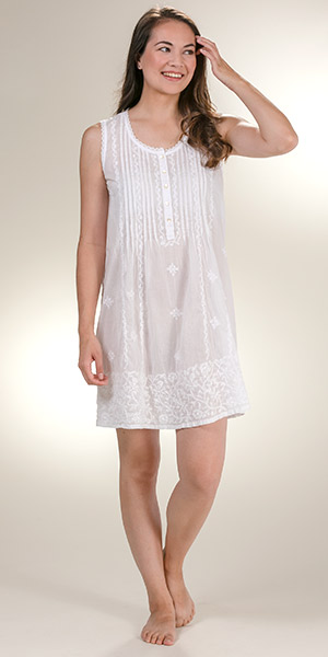 White Cotton Beach Dress