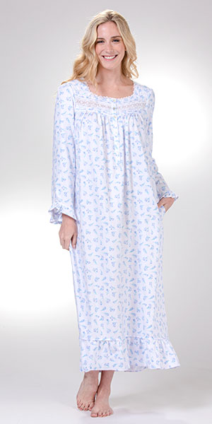 short sleeve flannel nightgown