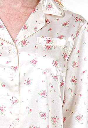 brushed back satin sleep shirt