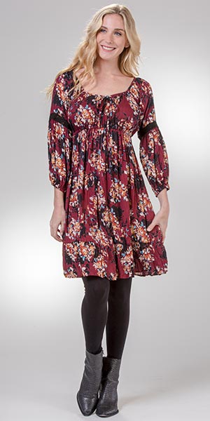 rayon floral dress